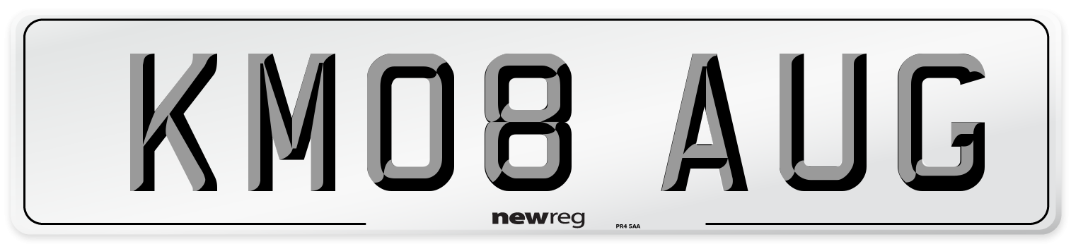 KM08 AUG Number Plate from New Reg